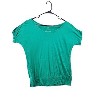 NEW YORK & CO Shirt Women’s Short Sleeve cutout Shoulder Mint Green Size Small